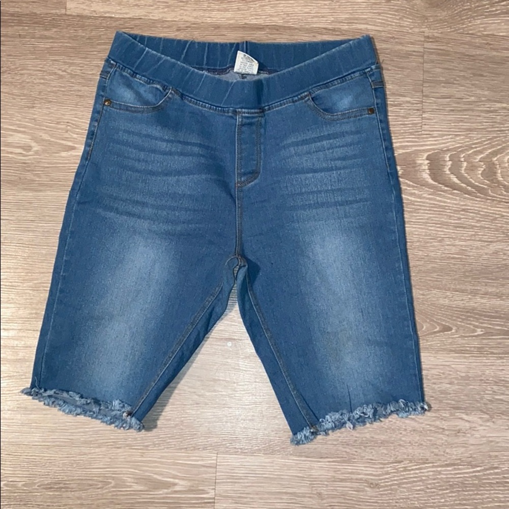 Spandex Denim Bermuda Shorts